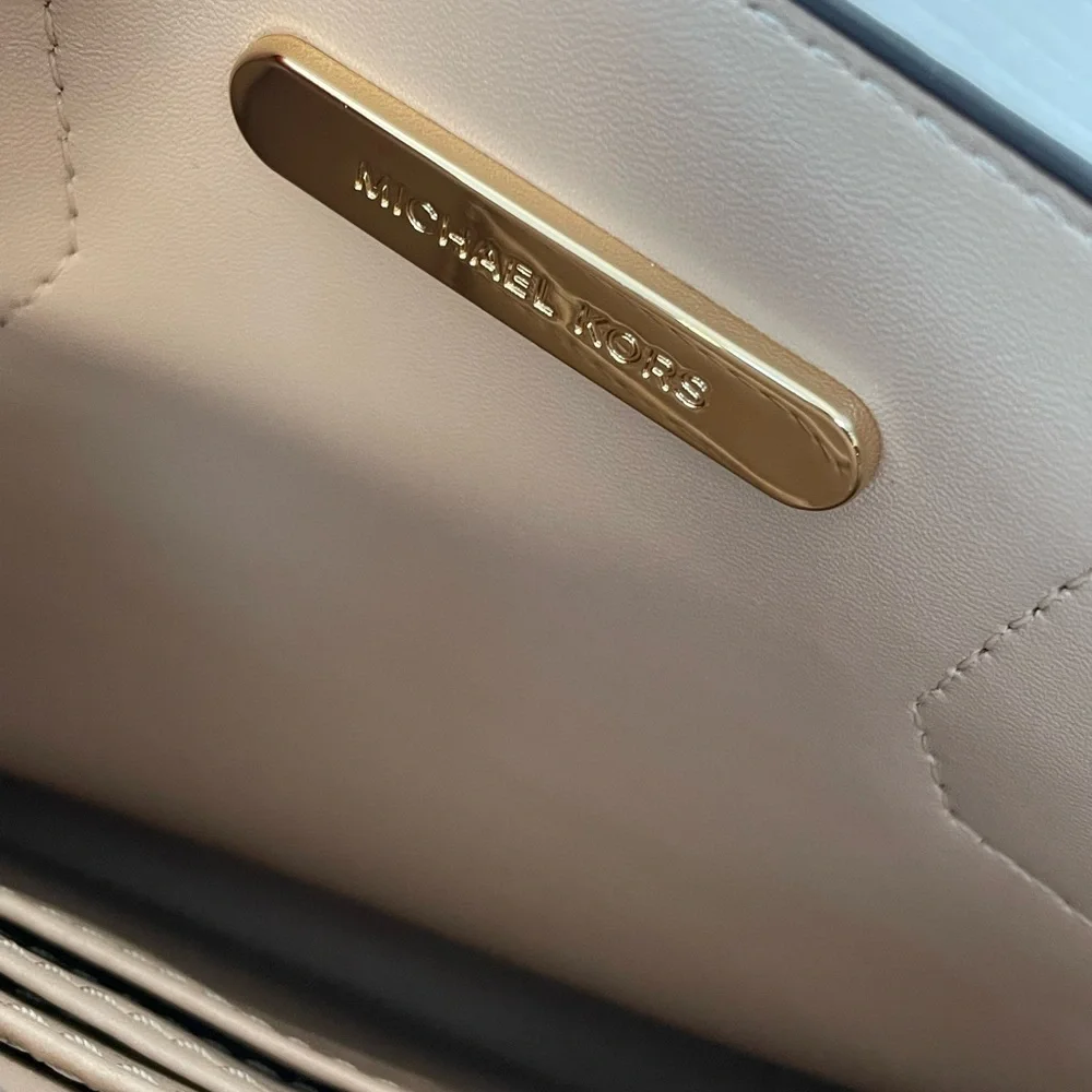 Michael Kors Tan Croc-Embossed Crossbody Bag - Picture 6 of 16